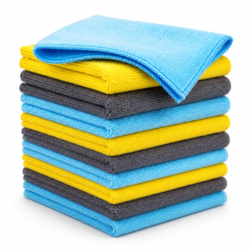 Premium Microfiber Cleaning Cloths | Pack of 10 | Super Absorbent & Reusable`