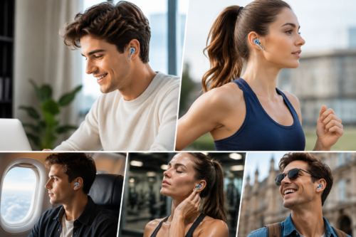 Transparent Crystal TWS Earbuds - Bluetooth 5.3, LED Display, Gaming Mode