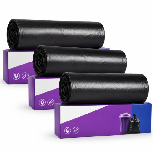 Heavy Duty Garbage Bags | Strong & Leakproof | Pack of 3 Rolls | Kitchen, Office, Outdoor Use`