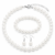 Maniakart-Premium 3-Piece Pearl Jewellery Set | Necklace + Bracelet + Earrings for Women`