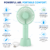 Mini Portable Rechargeable Hand Fan - USB, 3 Speed, Desktop Stand, Long Battery
