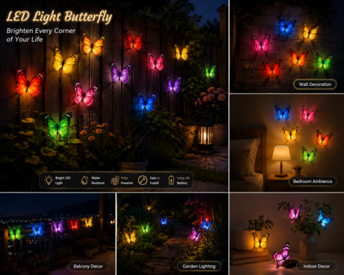 Pack of 12 Pcs 3D Butterfly Wall Stickers ! Realistic 3D Butterfly  Wall Decor for Bedroom & Kids Room