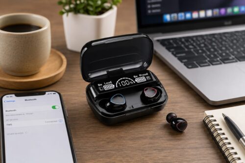 Premium TWS Wireless Earbuds with LED Display - Bluetooth 5.3, 40H Playtime
