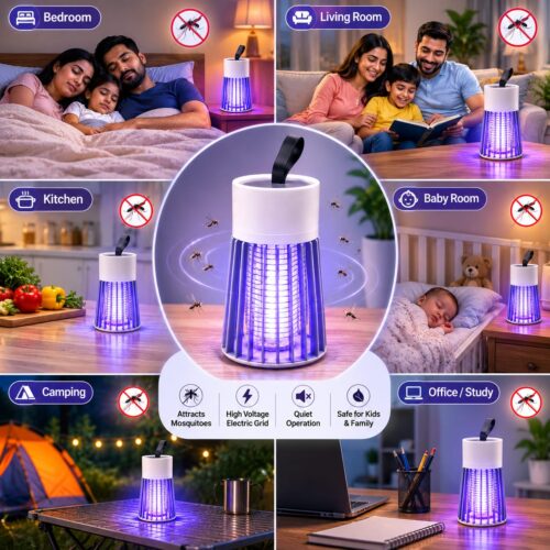 ManiaKart USB Rechargeable Mosquito Killer Lamp | Electric Bug Zapper for Home