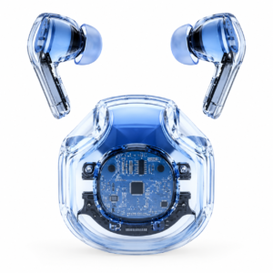 Transparent Crystal TWS Earbuds - Bluetooth 5.3, LED Display, Gaming Mode