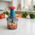 Manual 6 Blade Push Chopper | Multi-Purpose Vegetable & Food Chopper | Easy Push Hand Chopper with Sharp Stainless Steel Blades | Onion, Tomato, Carrot, Capsicum, Cabbage, Garlic & Ginger Chopper