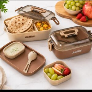IMG-20261009-WA0005~2 (1) AirBité Premium Leak-Proof Lunch Box - Multi-Compartment Bento Box for Office, School & Travel