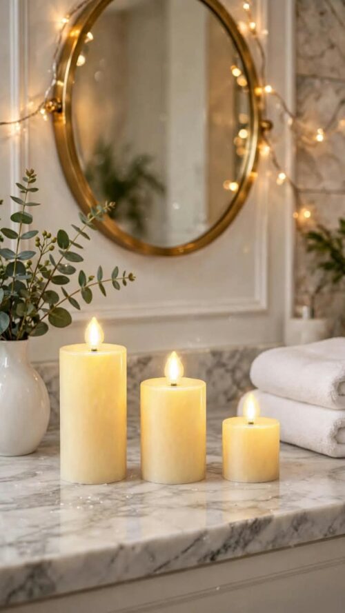 Premium 3 Pcs LED Candle Lights Combo Pack (With 4 Pcs Water Sensor Diyas FREE)