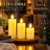 Premium Flickering LED Candle Lights - Set of 3 (Battery Operated, Safe & Smokeless)